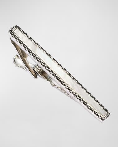 Link Up Men's Mother-Of-Pearl Dotted Frame Tie Bar