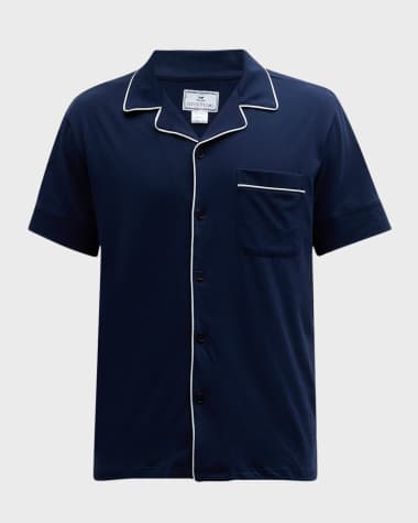 Petite Plume Men's Pima Cotton Short Pajama Set