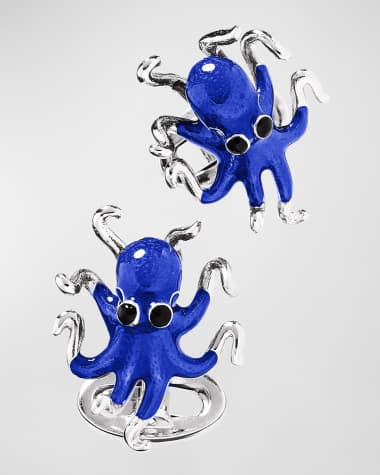 Jan Leslie Men's Octopus Sterling Silver Cufflinks