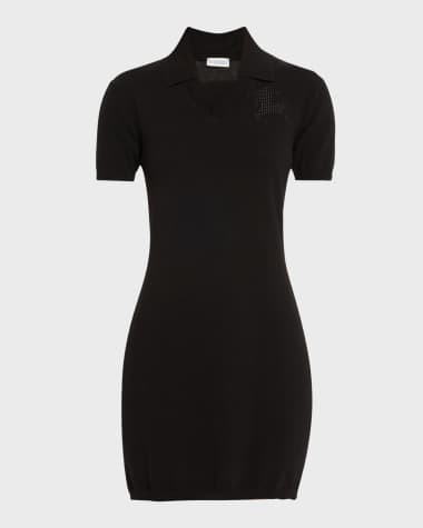 Burberry Lightweight Crepe Knit Polo Dress