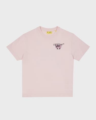 Off-White Girl's Bow & Arrow Logo-Print T-Shirt, Size 4-12 Girl's Bow & Arrow Logo-Print T-Shirt, Size 14