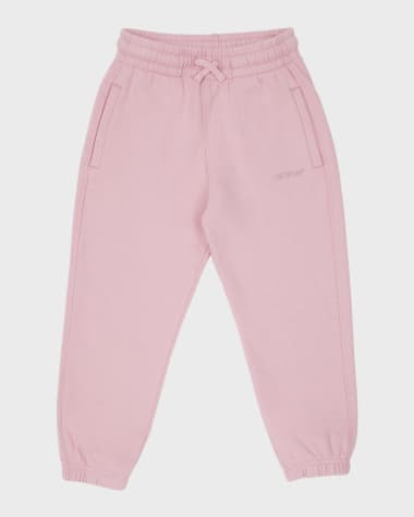 Off-White Girl's Bookish Logo-Print Sweatpants, Size 4-12 Girl's Bookish Logo-Print Sweatpants, Size 14