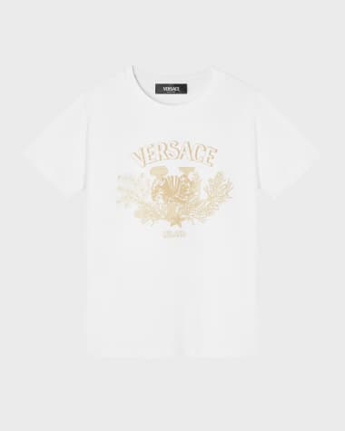 Versace Kids logo-print cotton T-shirt - Purple