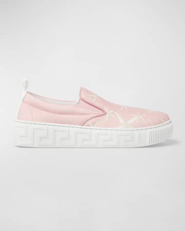 Versace Girl's La Vacanza Leather Sneakers, Toddlers