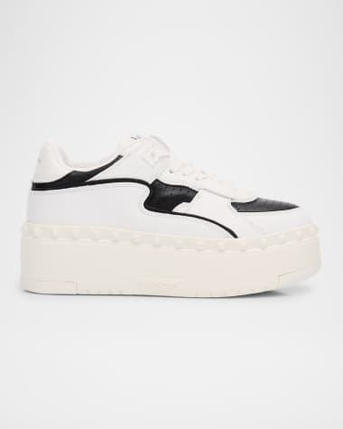 Valentino Garavani Bicolor Leather Platform Sneakers