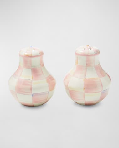 MacKenzie-Childs Rosy Check Small Salt & Pepper Shakers