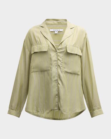 PISTOLA Irene Stripe Long-Sleeve Shirt