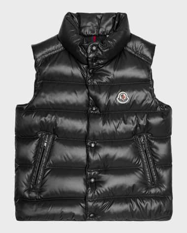 Moncler Boy's Tib Logo Quilted Vest, Size 8-14