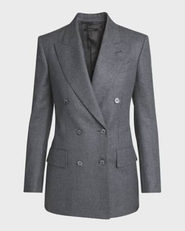 TOM FORD Compact Virgin Wool Double-Breasted Jacket