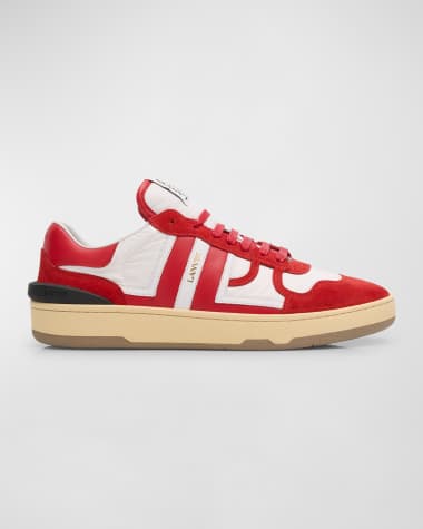 Lanvin Men's Clay Suede and Nylon Low-Top Sneakers