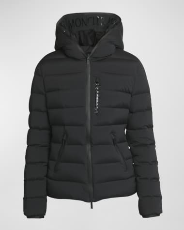 Moncler Herbe Stretch Nylon Hooded Puffer Jacket