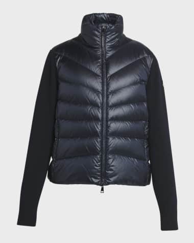 Moncler Lightweight Wool Puffer Cardigan