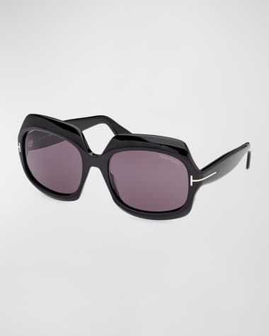 TOM FORD Ren Acetate Round Sunglasses