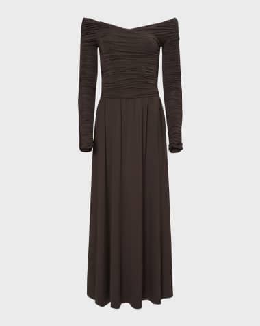 Altuzarra Charlotte Ruched Off-Shoulder Dress