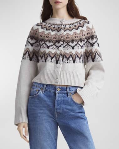 Altuzarra Barnum Fair Isle Wool Cardigan Sweater