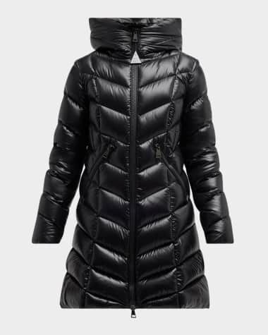 Moncler Marus Long Chevron-Quilted Jacket