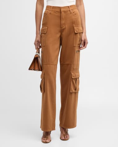 Alice + Olivia Cay Baggy Denim Cargo Pants