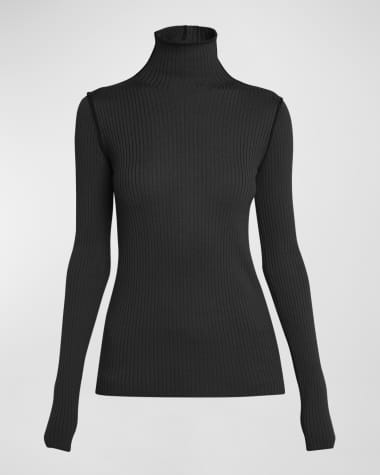 Moncler Extra Fine Wool Ribbed Turtleneck Sweater