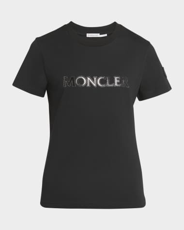 Moncler Logo Embroidered Cotton T-Shirt