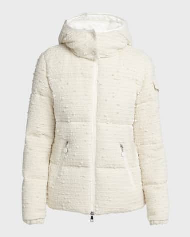 Moncler Fourmines Boucle Tweed Puffer Jacket
