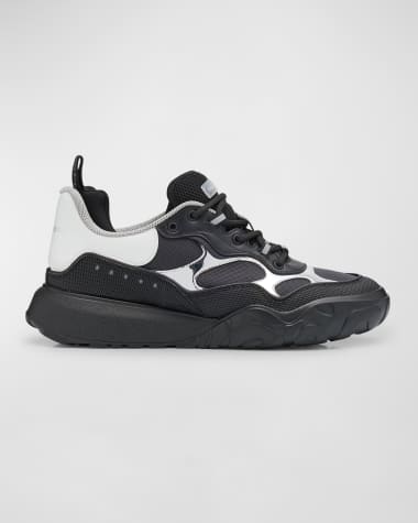 McQueen Men's Court Low-Top Chunky Leather Sneakers