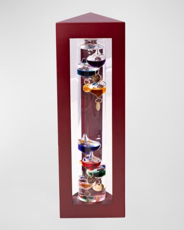 Bey-Berk Galileo Thermometer with Multicolor Weights, 13"L