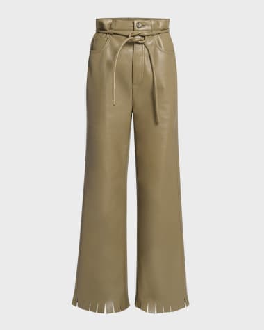 Nanushka Harlee Alt-Leather Fringe Pants
