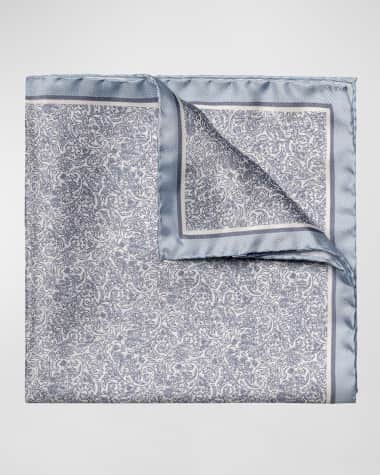Eton Men's Silk Paisley Pocket Square
