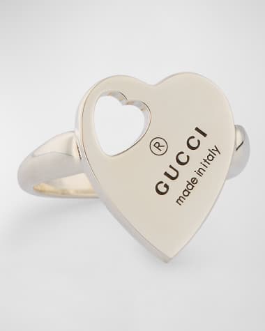 Gucci Trademark Cut-Out Heart Ring