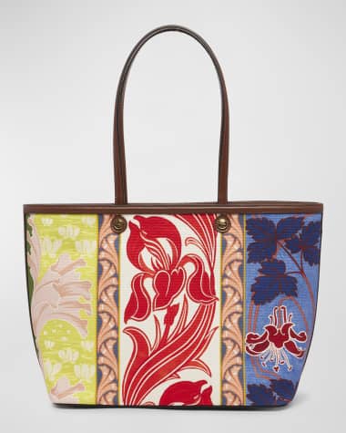Etro Essential Sea-Print Canvas Shopping Tote Bag