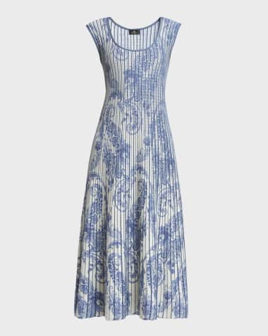 Etro Paisley Printed Knitwear Midi Dress
