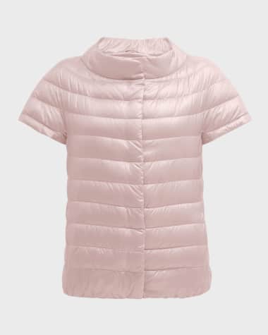 Herno Emilia Water-Resistant Ultralight Nylon Puffer Cape