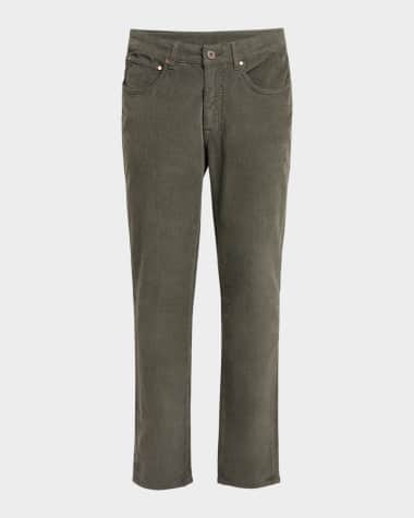 Boglioli Men's Garment-Dyed Corduroy Pants