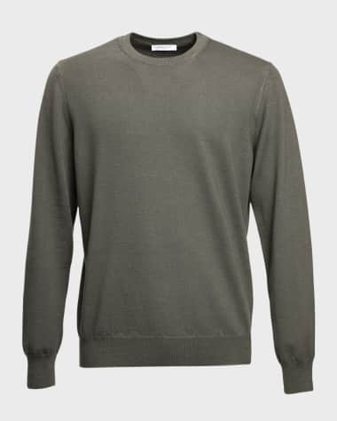 Boglioli Men's Garment-Dyed Wool Sweater