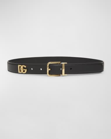 Dolce&Gabbana DG Logo Leather Belt