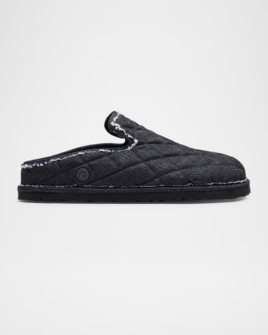 1774 Birkenstock Eliscu Quilted Denim Slide Mules