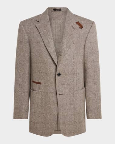 dunhill Men's Wool and Cashmere Check Sport Coat
