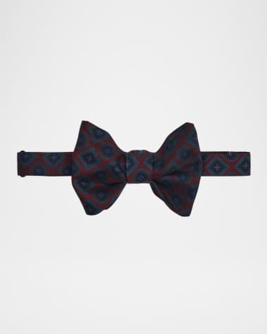 dunhill Men's Medallion Mulberry Silk Bow Tie