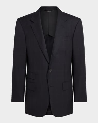 dunhill Men's Wool Windowpane Single-Breasted Sport Coat