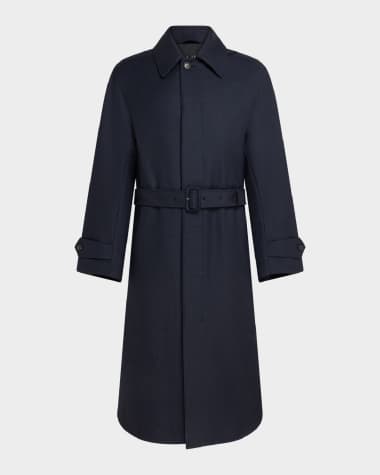 dunhill Men's Bonded Wool Trench Coat