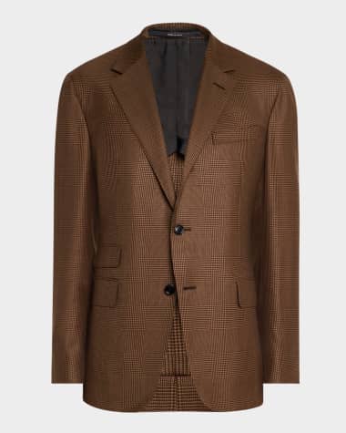 dunhill Men's Wool and Cashmere Glen Check Sport Coat