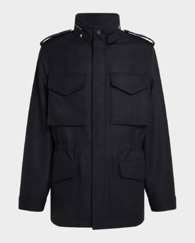 dunhill Men's Wool Field Jacket with Detachable Liner