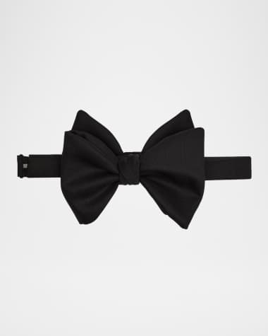 dunhill Men's Wool and Mohair Faille Butterfly Bow Tie
