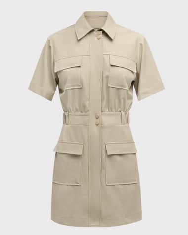 SIMKHAI Yohana Wool-Blend Cargo Mini Dress