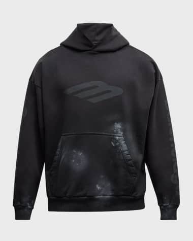 Balenciaga Men's 3B Stencil Medium-Fit Hoodie