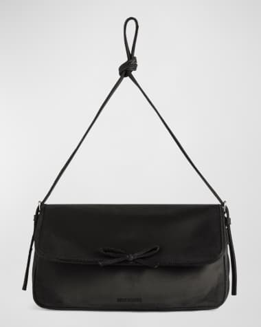 Balenciaga Leopolda Distressed Satin Pochette Shoulder Bag