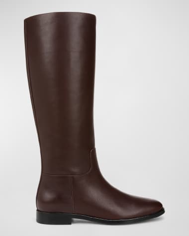 Vince Knee-High Calf Leather Boots Wide Calf