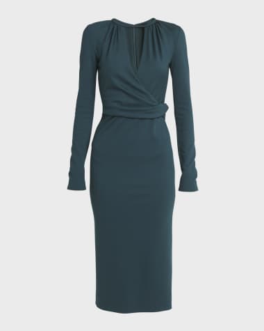 Giorgio Armani Keyhole Milano Jersey Sheath Dress