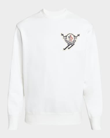 Moncler Men's Skiing Logo Crewneck Sweatshirt