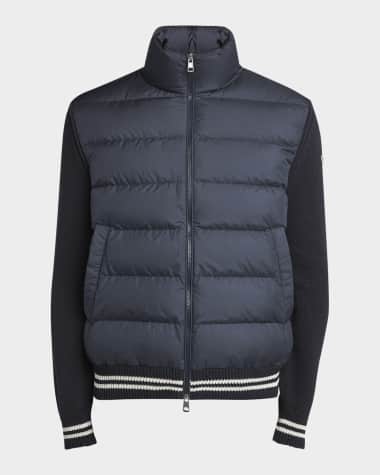 Moncler Men's Padded Zip-Up Knit Cardigan